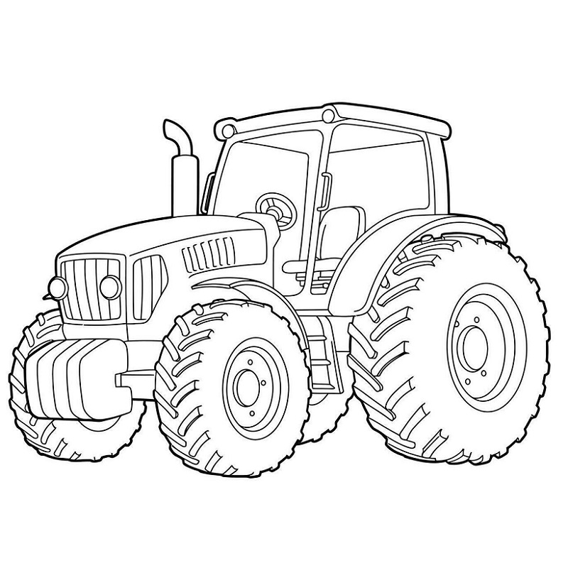 Easy tractor pictures to color printable