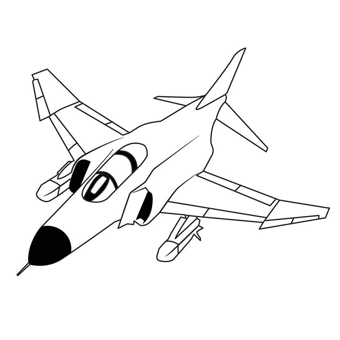 F 22 Raptor coloring page free