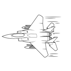 F15 Eagle coloring page