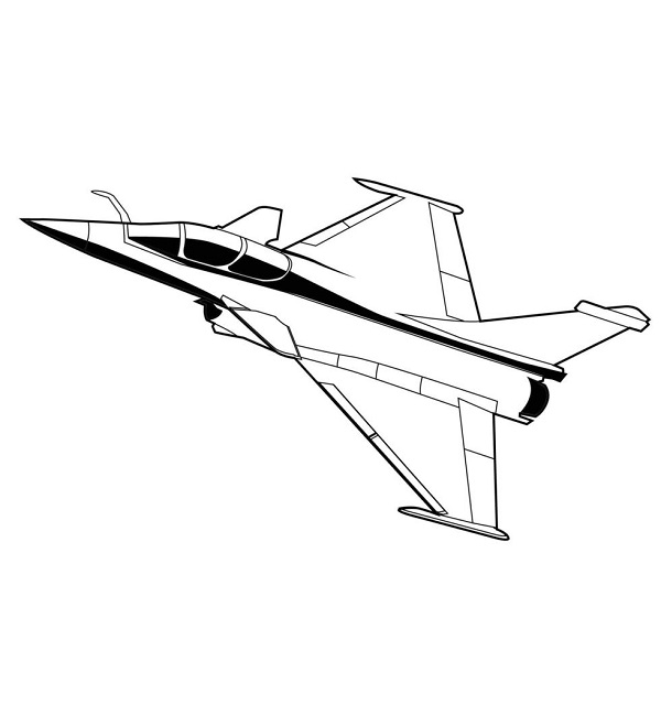 F16 fighter jet drawing easy with colour