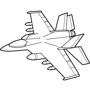F35 lightning coloring page