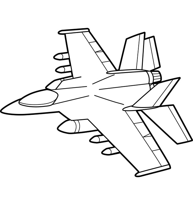 F35 lightning coloring page