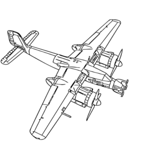 Focke Wulf Ta 154 coloring page