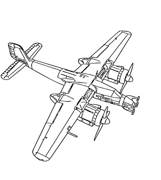 Focke Wulf Ta 154 coloring page
