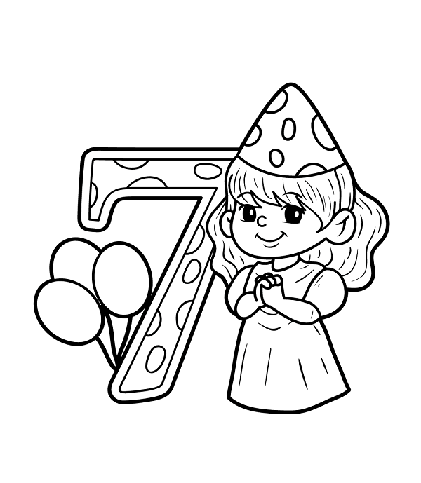 Free Number 7 Coloring Page