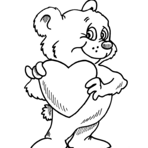 Funny Teddy Bear with Heart