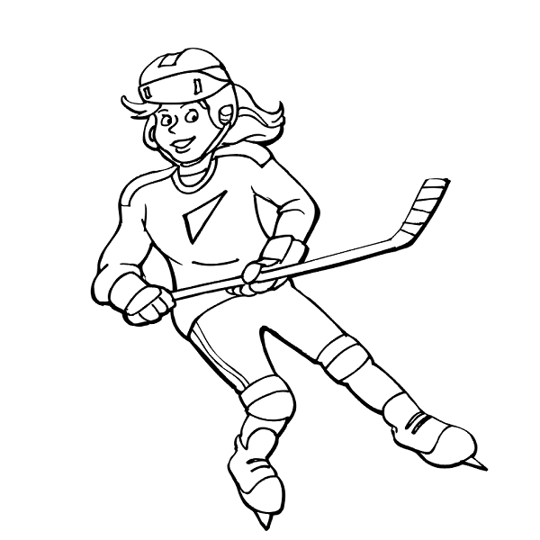Girl Hockey Player