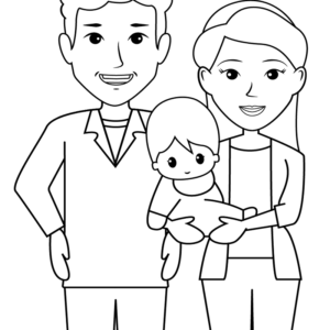 Happy Family of Three