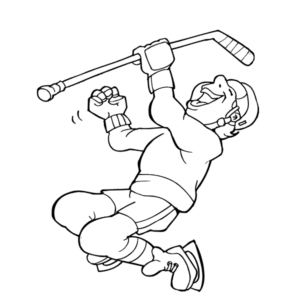Happy Hockey Player