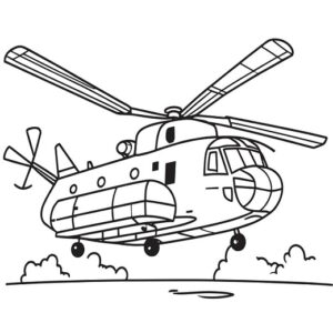 Helicopter Coloring pages PDF