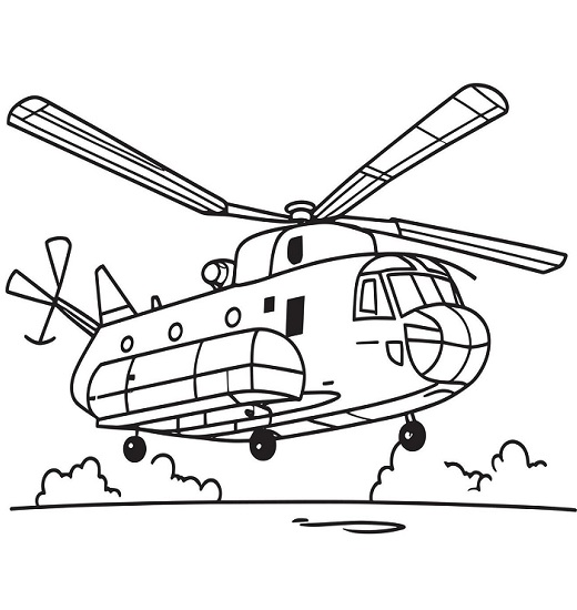 Helicopter Coloring pages PDF