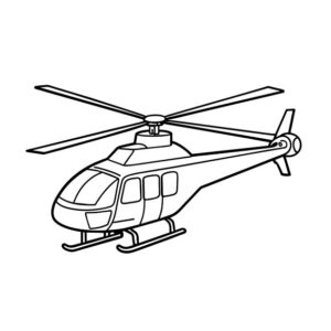 Helicopter coloring sheet