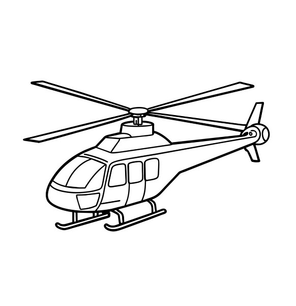 Helicopter coloring sheet