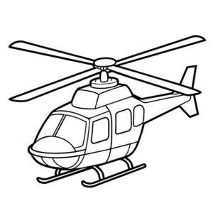 Helicopters coloring page for kids