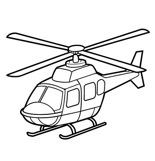 Helicopters coloring page for kids