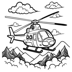 Helicopters coloring page free