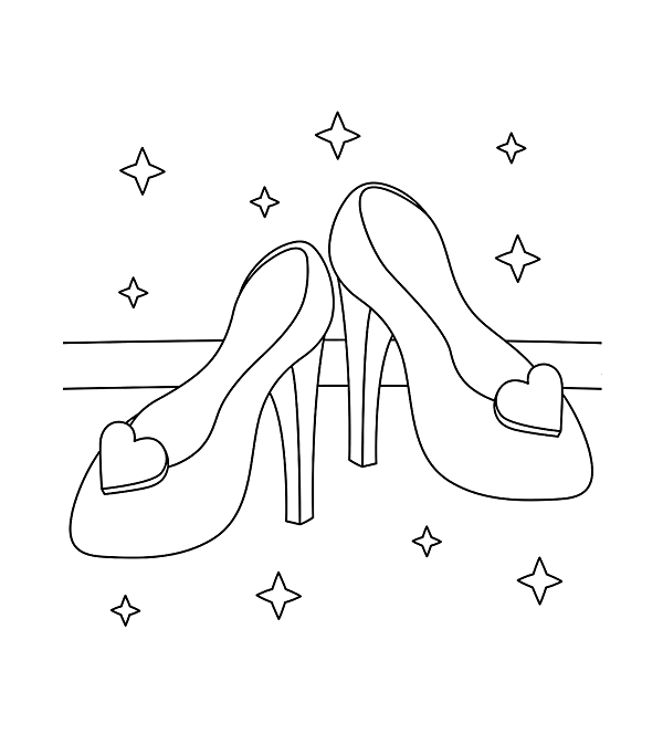 High Heel coloring page