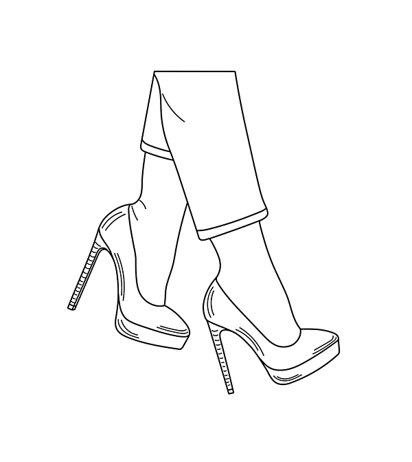 High Heel page to print