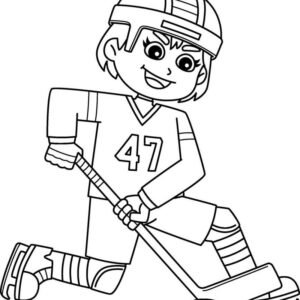 Hockey Coloring Book