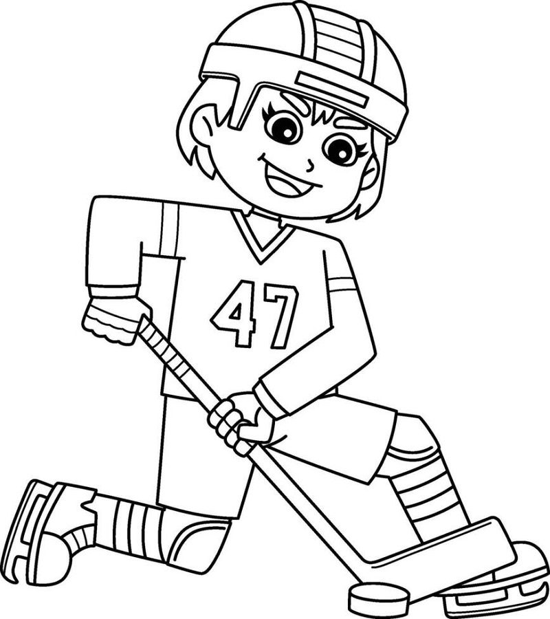 Hockey Coloring Book