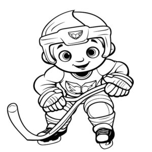 Hockey boy coloring pages