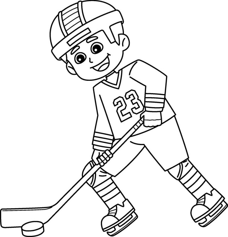 Hockey coloring sheets printable free