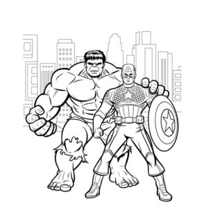 Hulk with Captain America