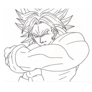 Inked Broly coloring page