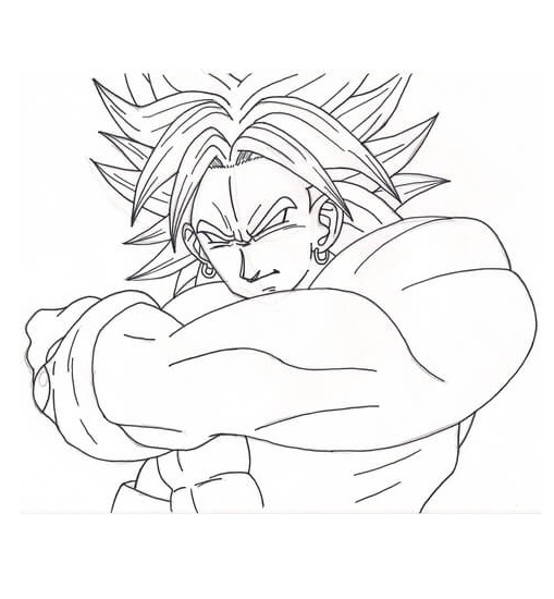 Inked Broly coloring page