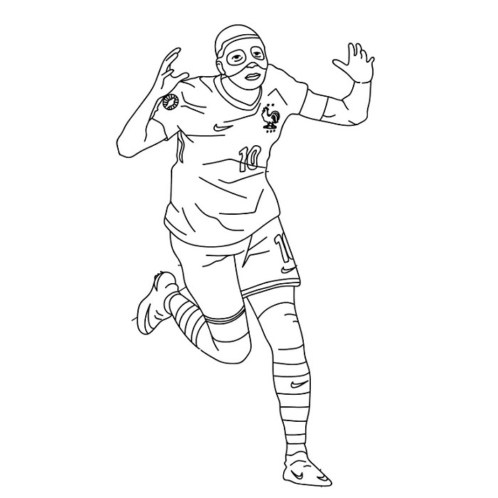 Kylian Mbappé Celebrates Goal Drawing