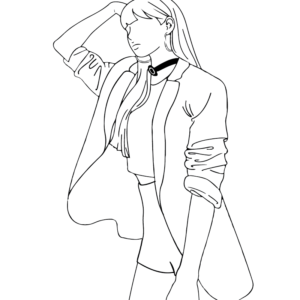 Lisa Blackpink Line Art