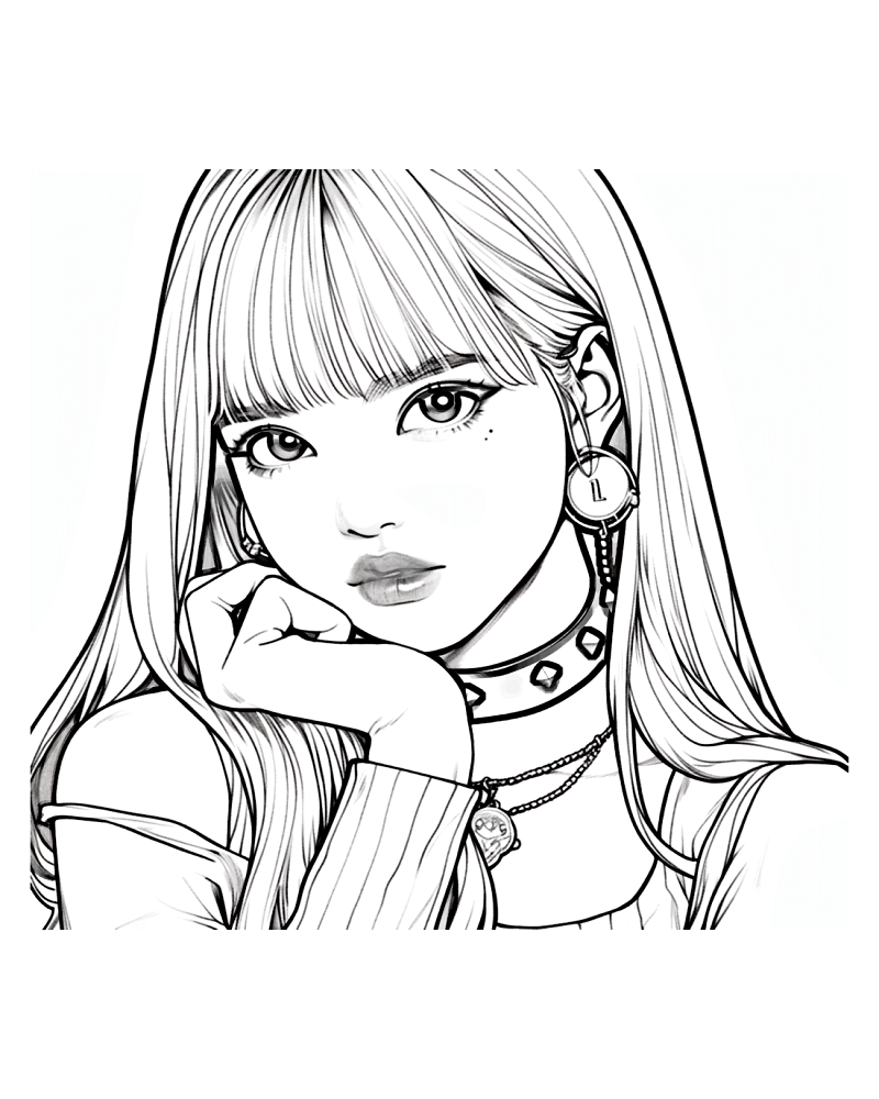 Lisa from blackpink drawing