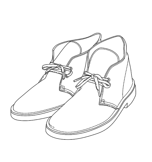 Men shoes color to print