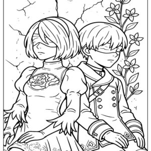 NieR Automata Coloring Sheet