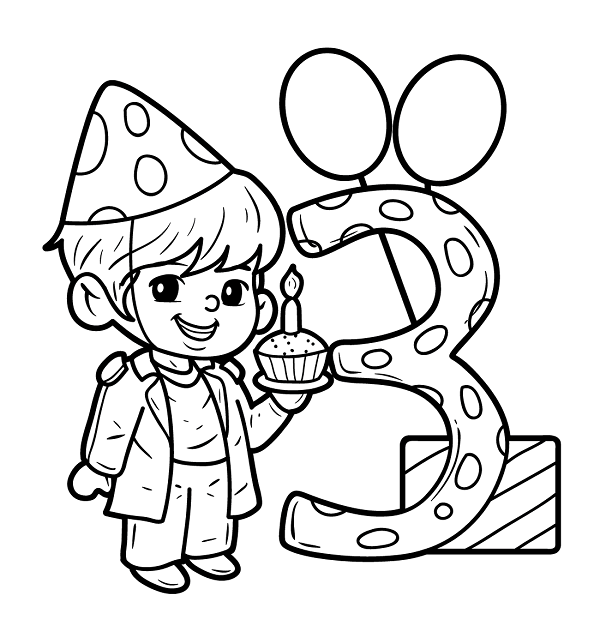 Number 3 Coloring Page