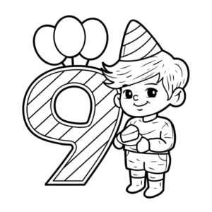 Number 9 Coloring Page