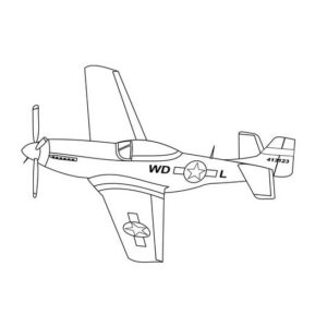 P51 Mustang coloring page