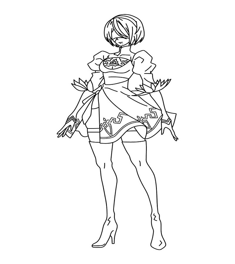 Pretty 2B of NieR Automata