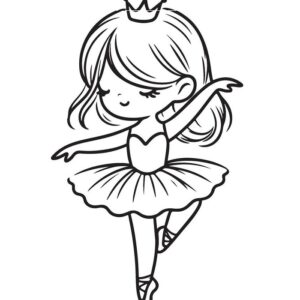 Princess ballerina coloring pages