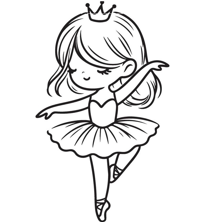 Princess Ballerina coloring pages