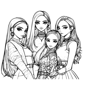 Printable Blackpink coloring pages