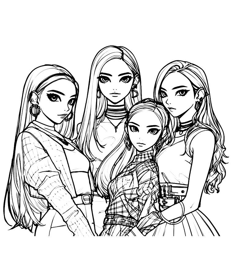 Printable Blackpink coloring pages