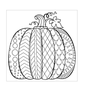 Pumpkin With Pattern Coloring Page