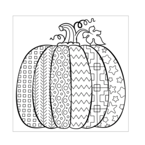Pumpkin With Pattern Coloring Pages