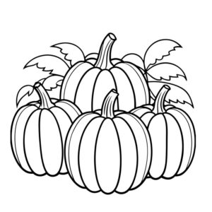Pumpkin coloring pages for kids