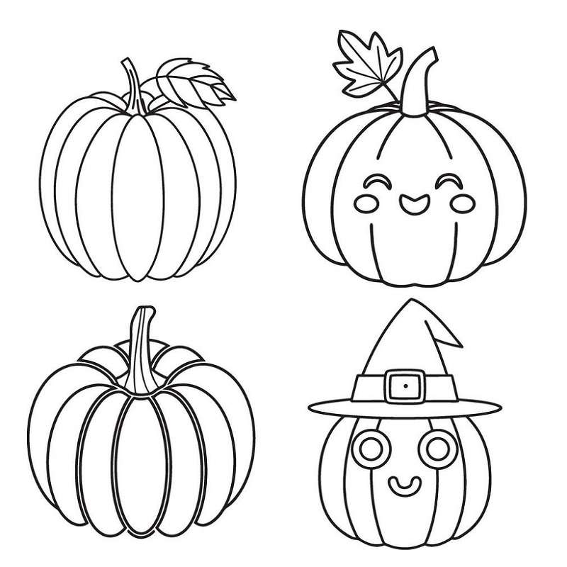 Pumpkin coloring sheet halloween