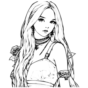Rose Blackpink coloring pages free
