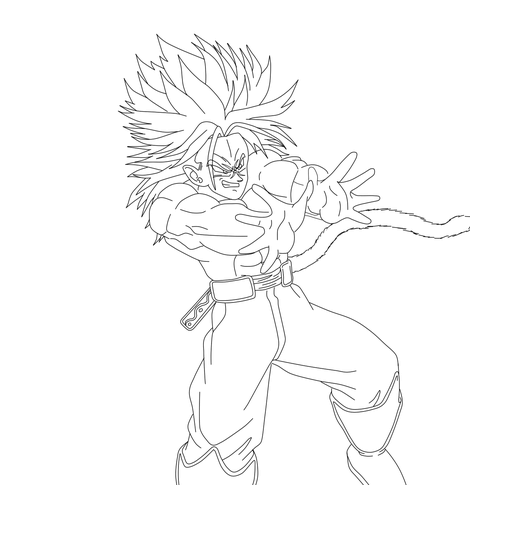Saiyan Axess coloring page