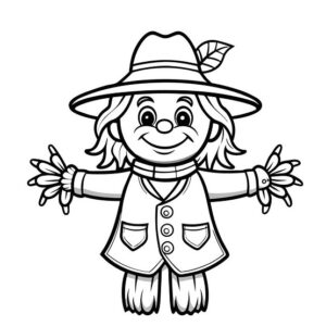 Scarecrow coloring page printable