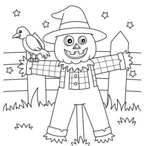 Scarecrow coloring sheet